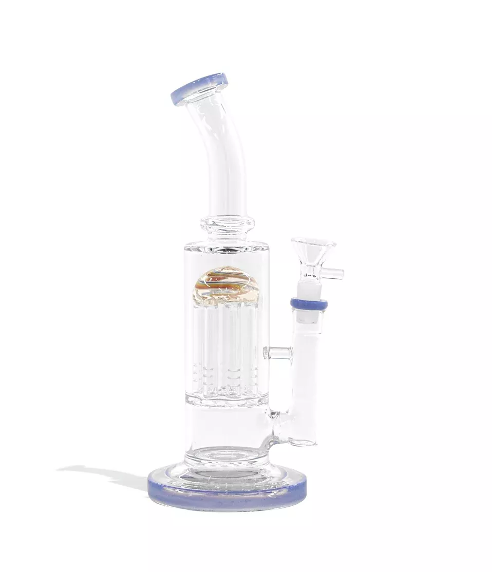 10 Inch Water Pipe with 8 Arm Perc and Bent Mouthpiece