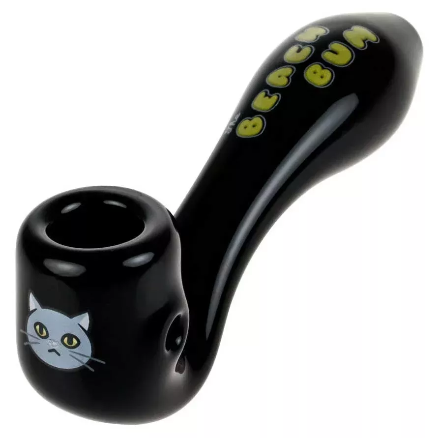 Beach Bum Black Cat 4" Sherlock Hand Pipe