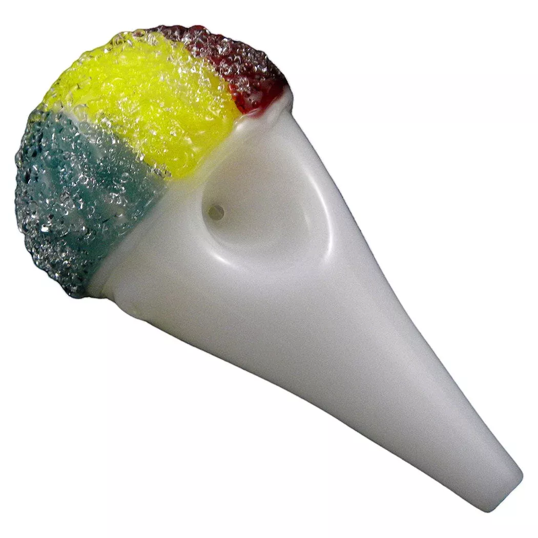 Chameleon Glass Snow Cone Glass 4.5" Hand Pipe
