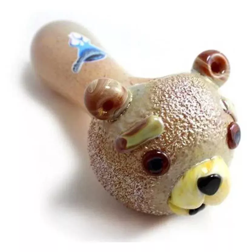Chameleon Glass Ted D Bear Hand Pipe