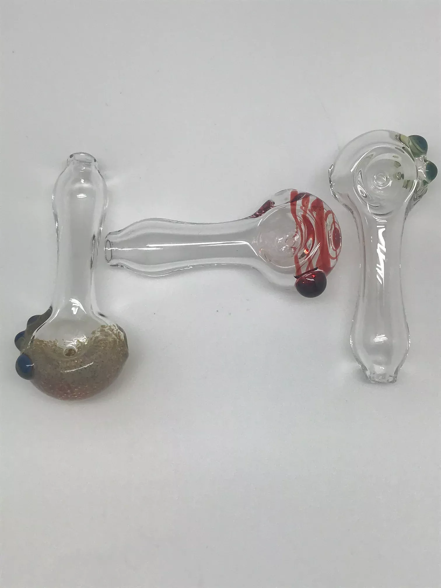 Cy Glassworks Clear Color Cap Pipe