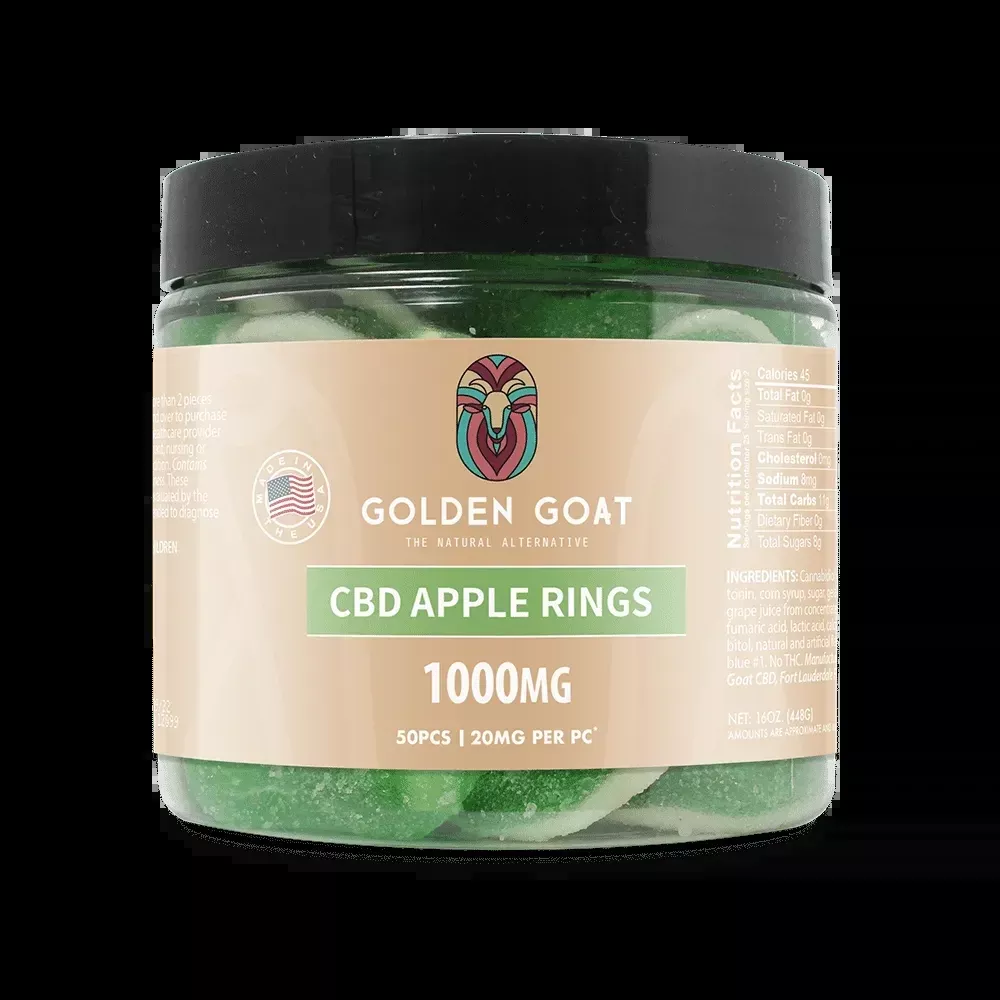 Golden Goat - CBD Gummies 1000MG - Apple Rings