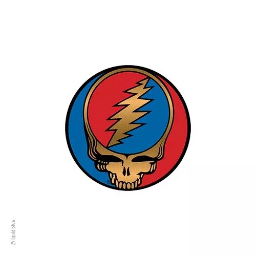 Grateful Dead Steal Your Face Metallic Sticker 1.25"