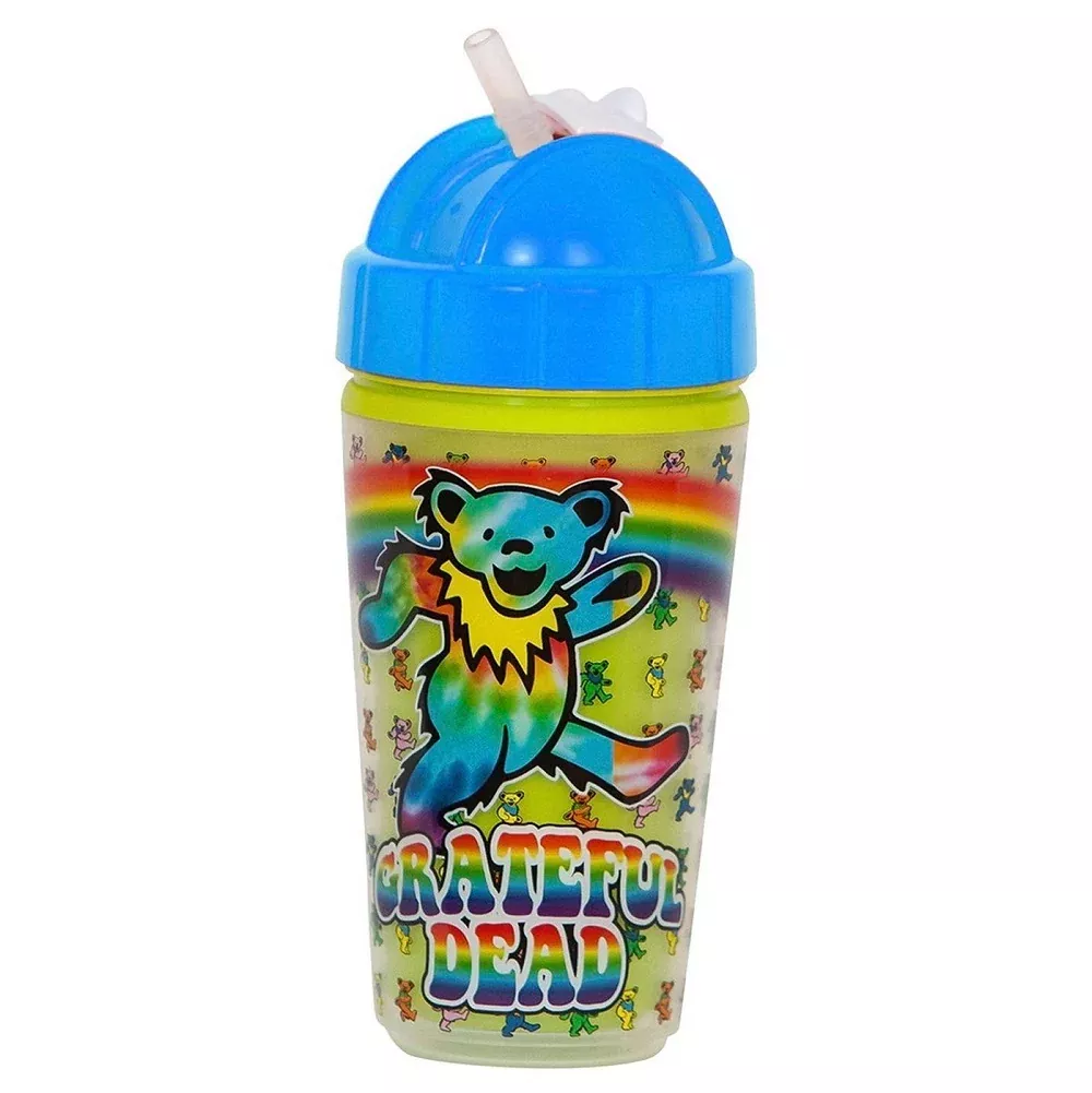 Grateful Dead Tie Dyed Dancing Bear Straw Sippy Cup