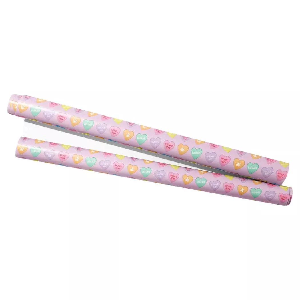 Kush Kards Stoner Sweeties Valentine's Day Wrapping Paper Sheets