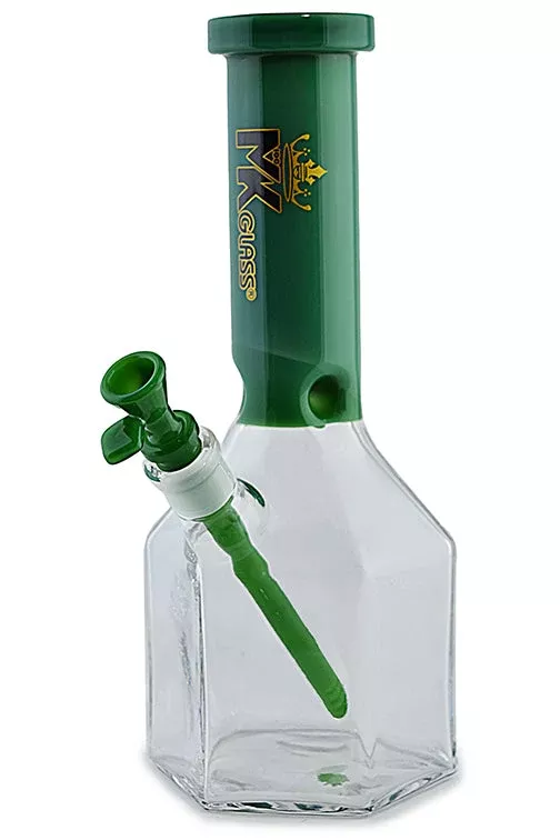 MK Glass Geometric Heaxagon Water Pipe