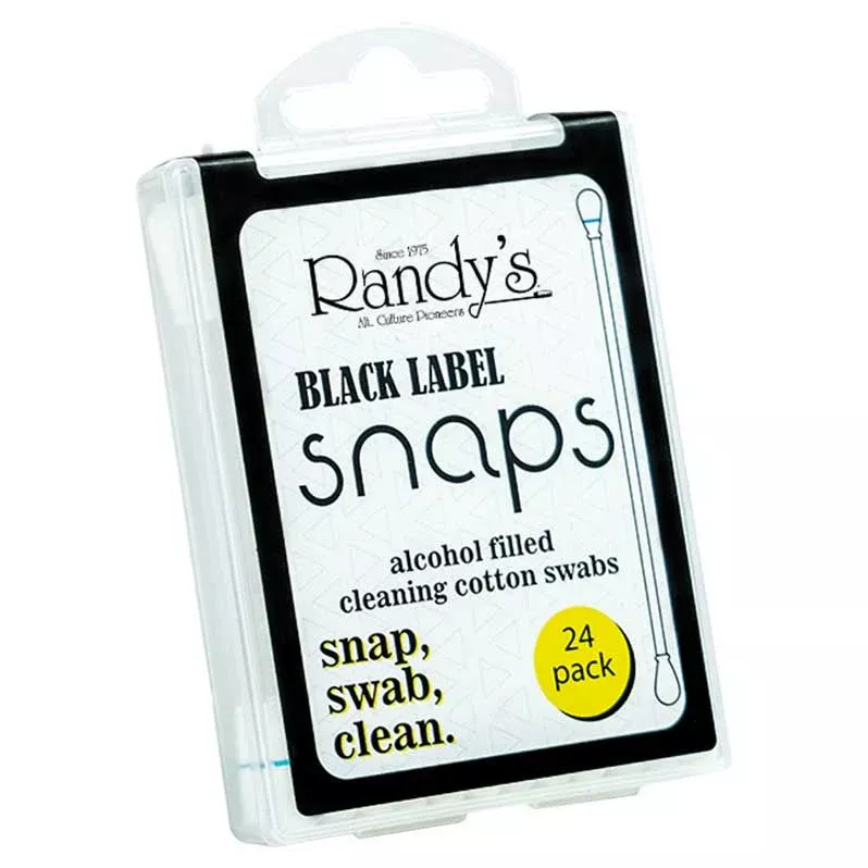 Randy's Black Label Snap Cleaning Cotton Swabs 24 Pack
