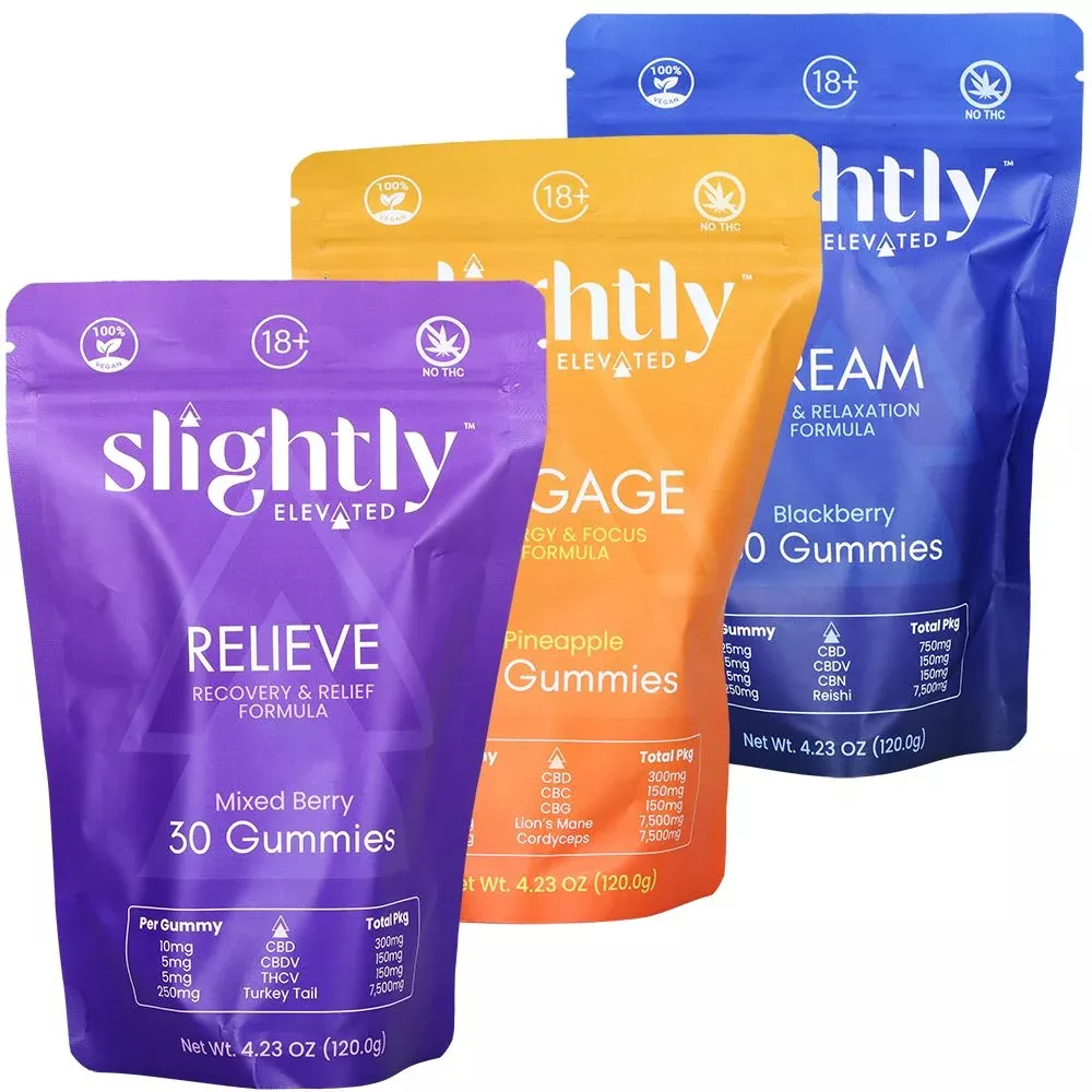 Slightly Elevated Mushroom & Cannabinoid Blend Gummies
