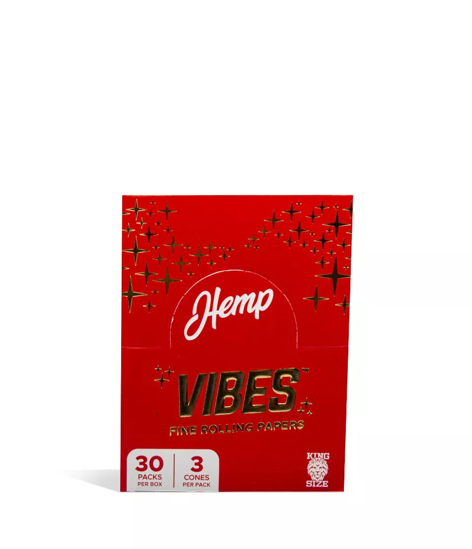 Vibes Fine Rolling Papers Cones 30pk of 3 King Size by Vibes