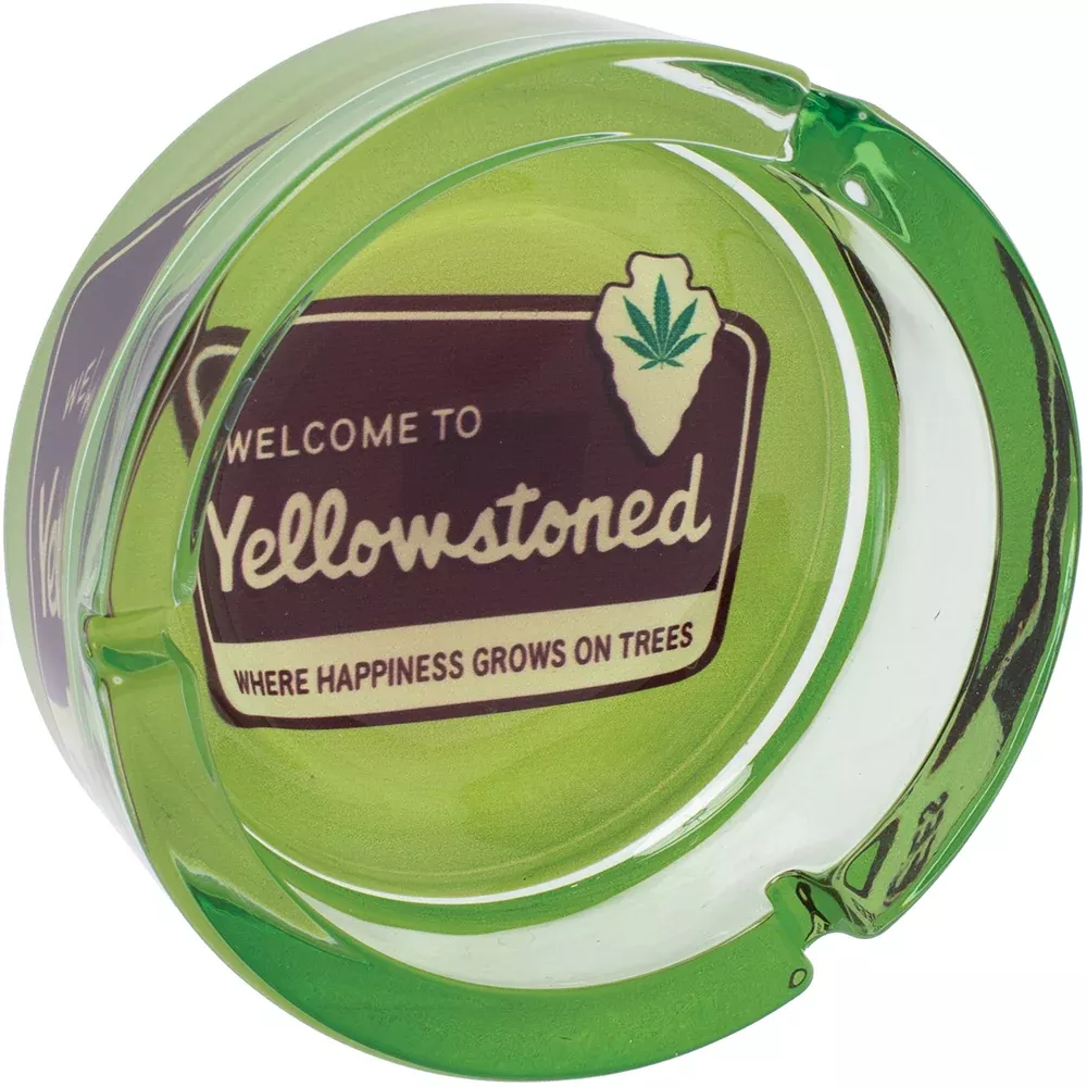 'YellowStoned' Glass AshTray
